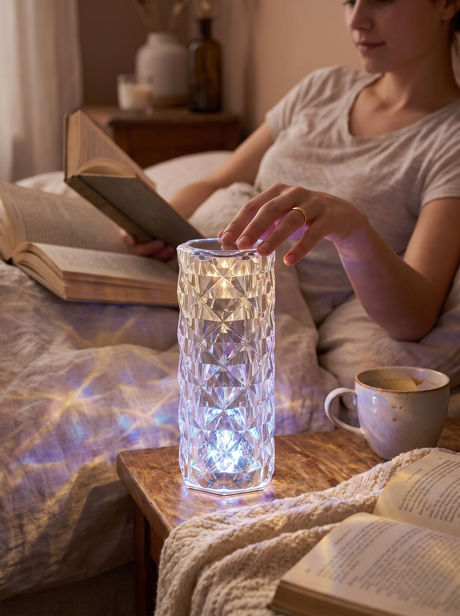 16 Colour Crystal Mood Lamp Glittering Crystal Effect