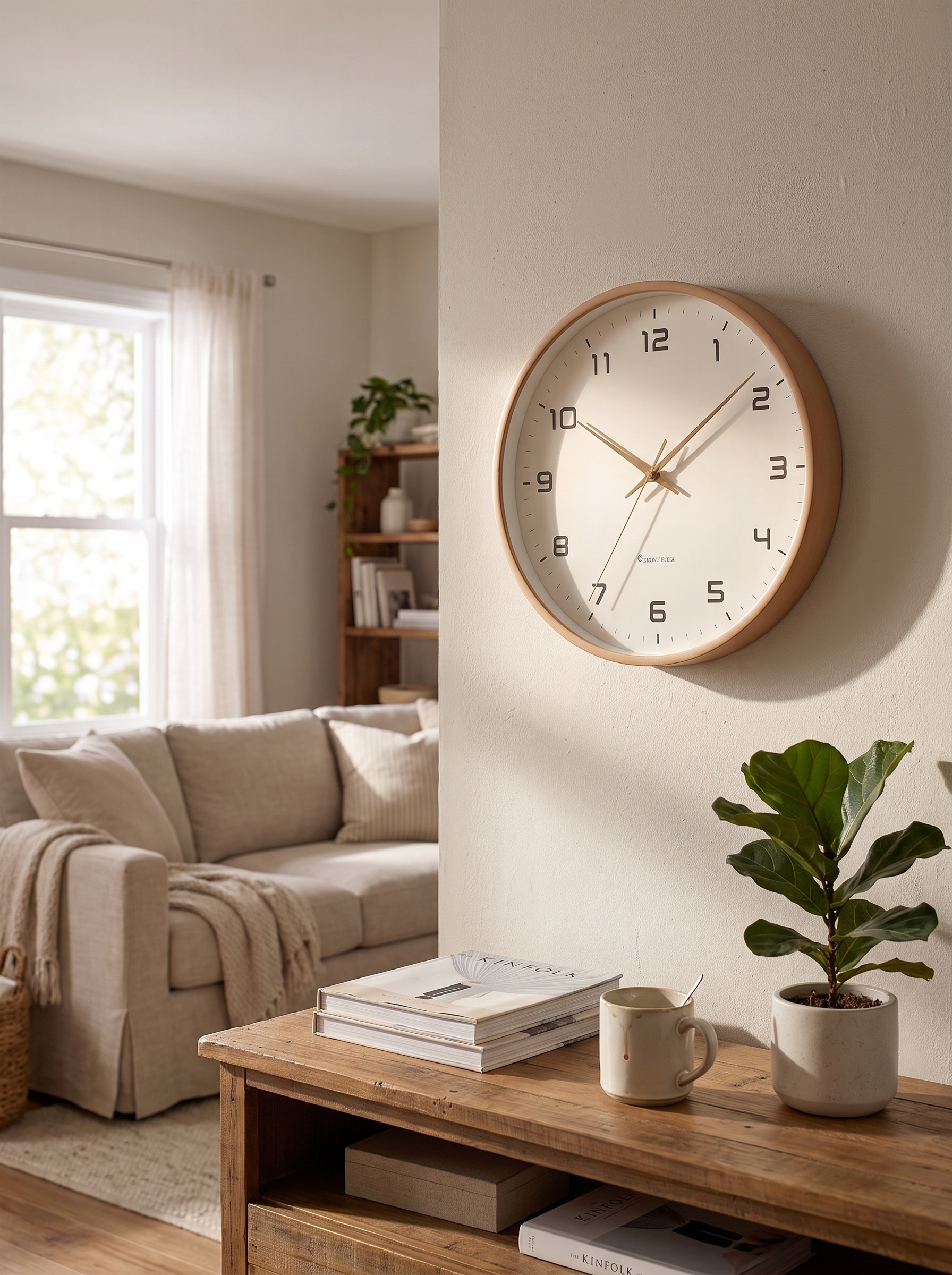 Modern Round Silent Wall Clock Contemporary, Never Cold