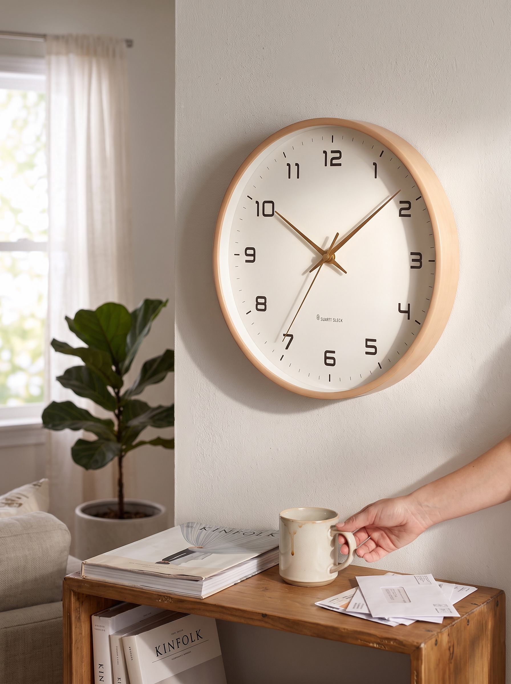 Modern Round Silent Wall Clock Make The Most Of A Blank Wall