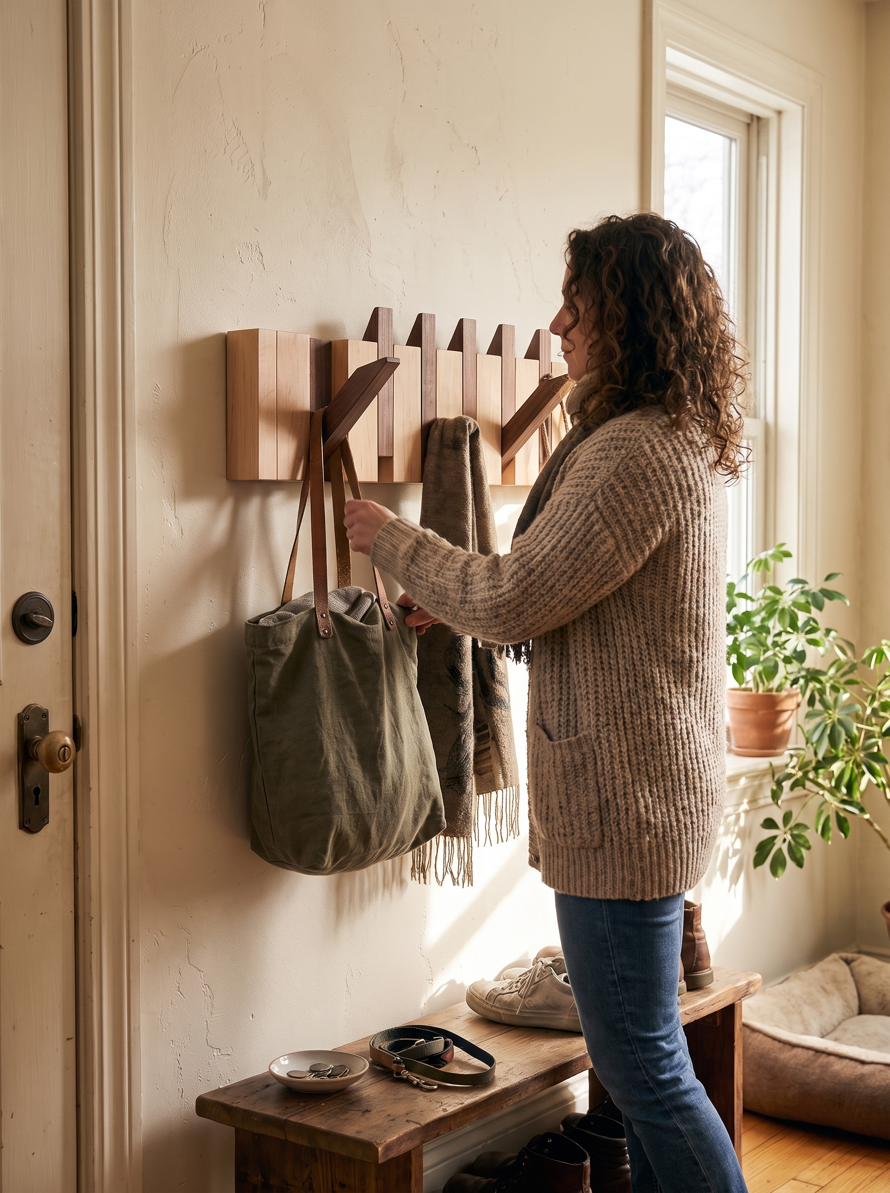 Folding Hook Panel Coat Rack Ready When You Are