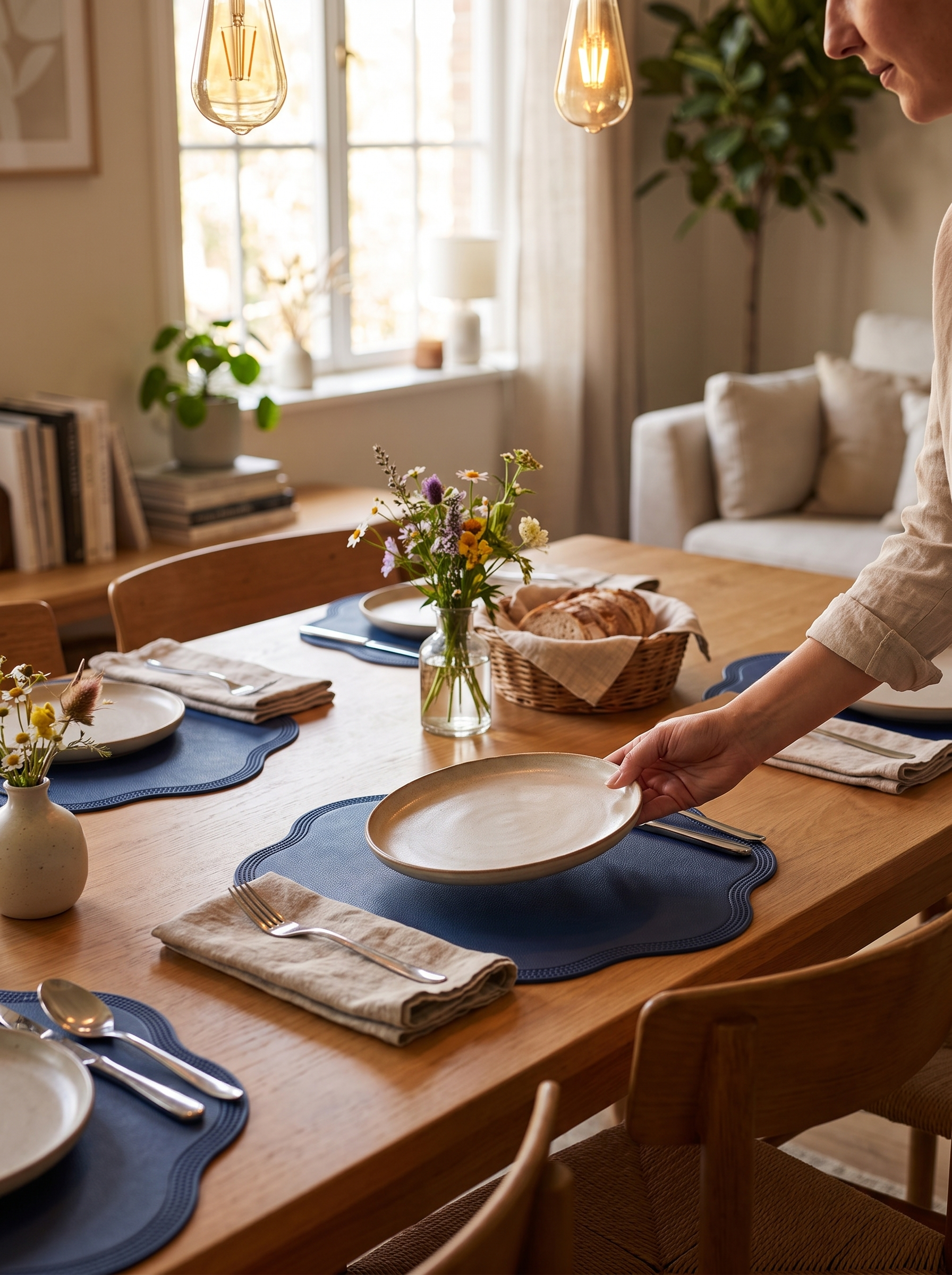 FloraMat Embossed Round Placemats Set A Table To Remember