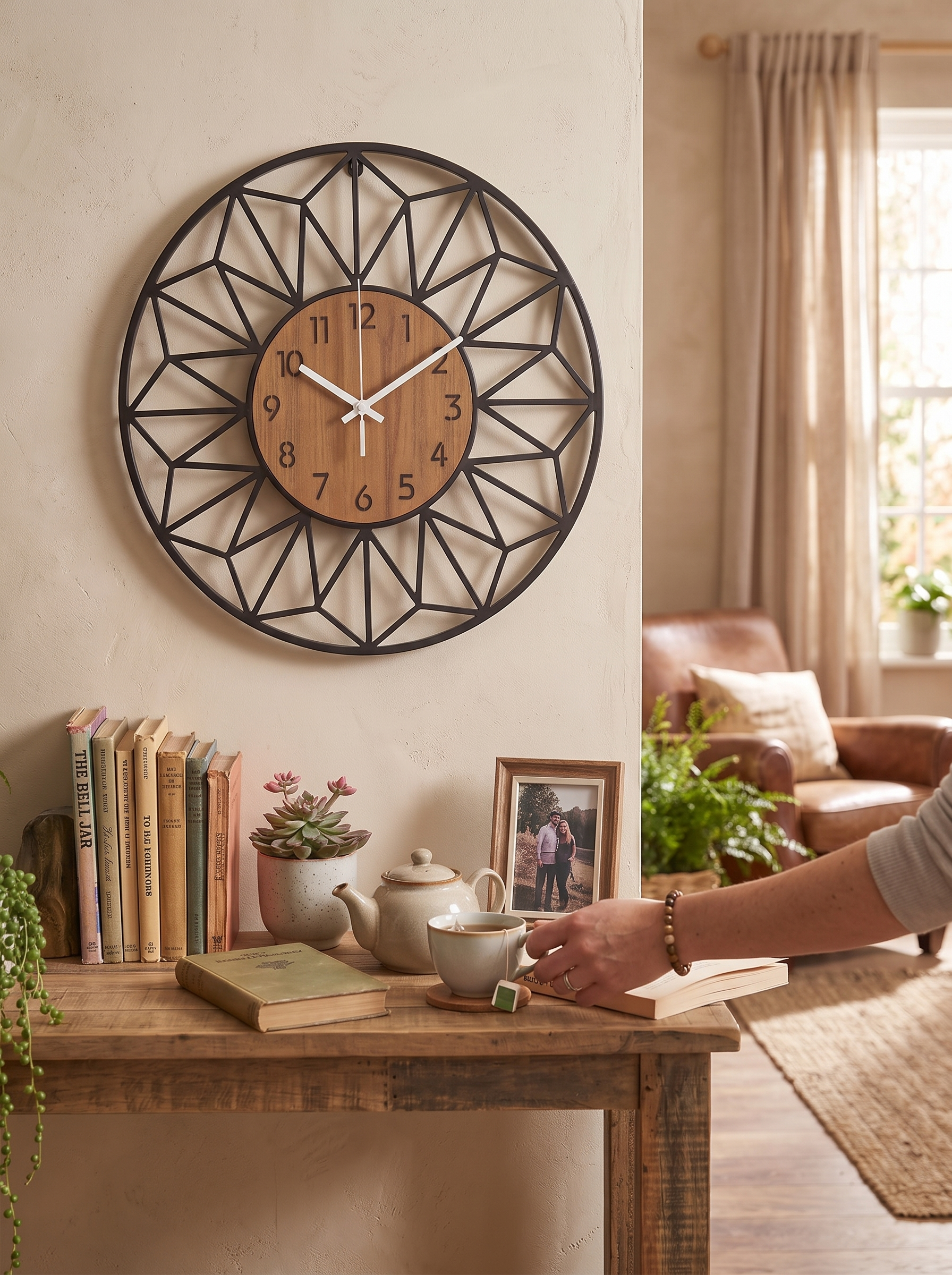 Metal and Wood Wall Clock Metal Meets Wood