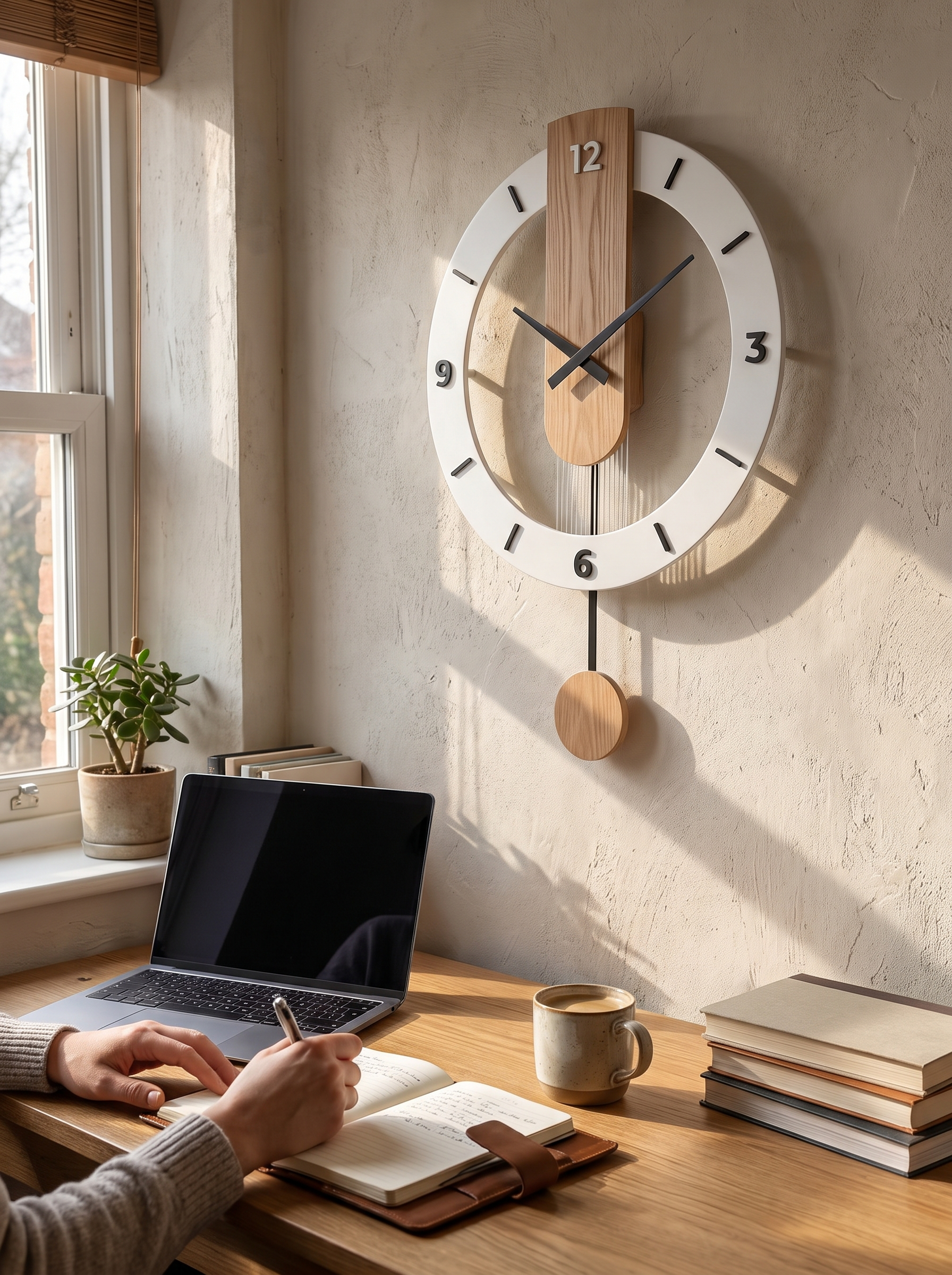 Minimalist Pendulum Wall Clock Time In Motion