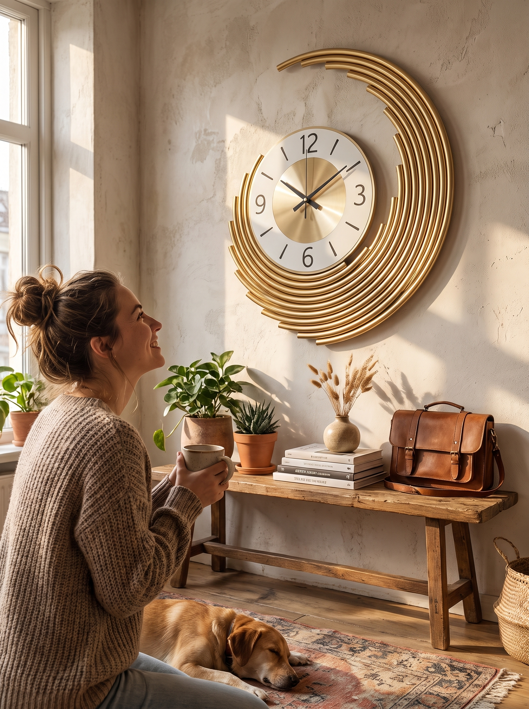 Layered 3D Metal Wall Clock Wall Art That Tells Time