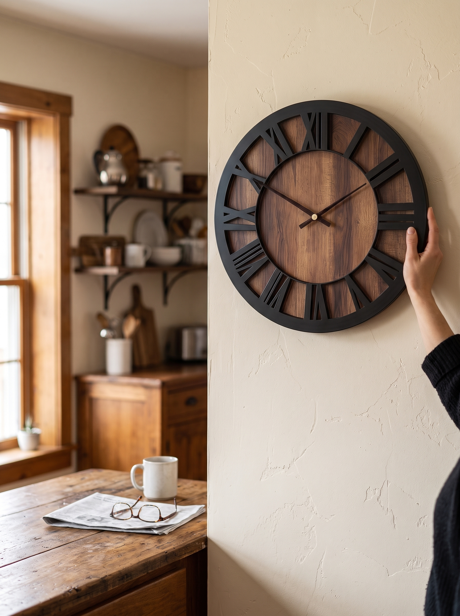 Vintage Roman Numeral Wall Clock At Home Anywhere