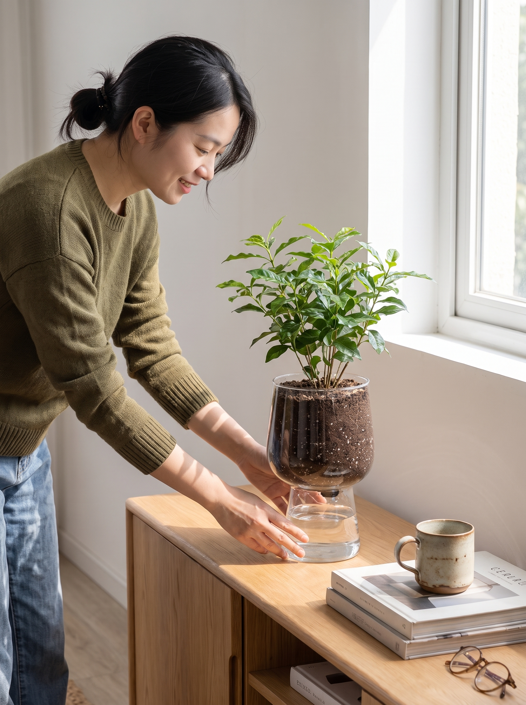 Self Watering Wine Glass Planter Watering Made Easy