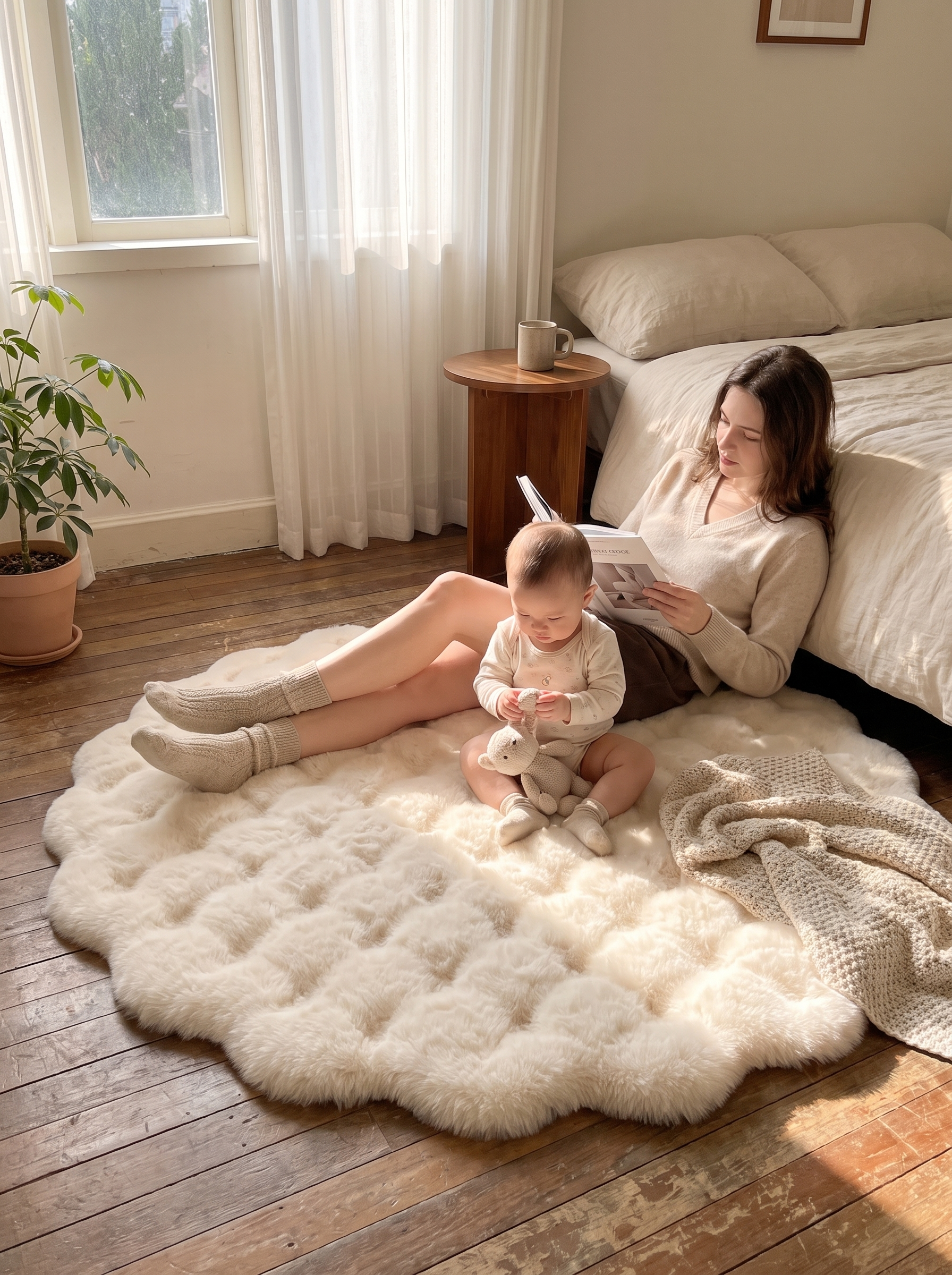Cloud Comfort Round Bubble Rug Softness You Can Feel