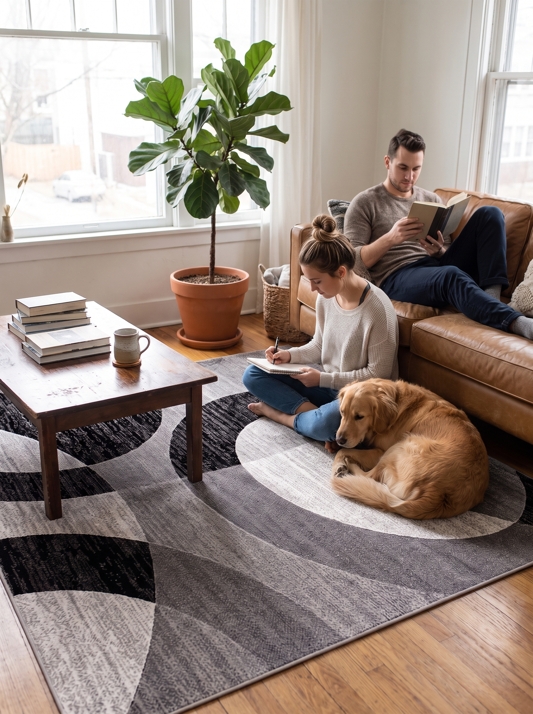 Orbit Weave Abstract Circle Rug Pattern That Changes A Room