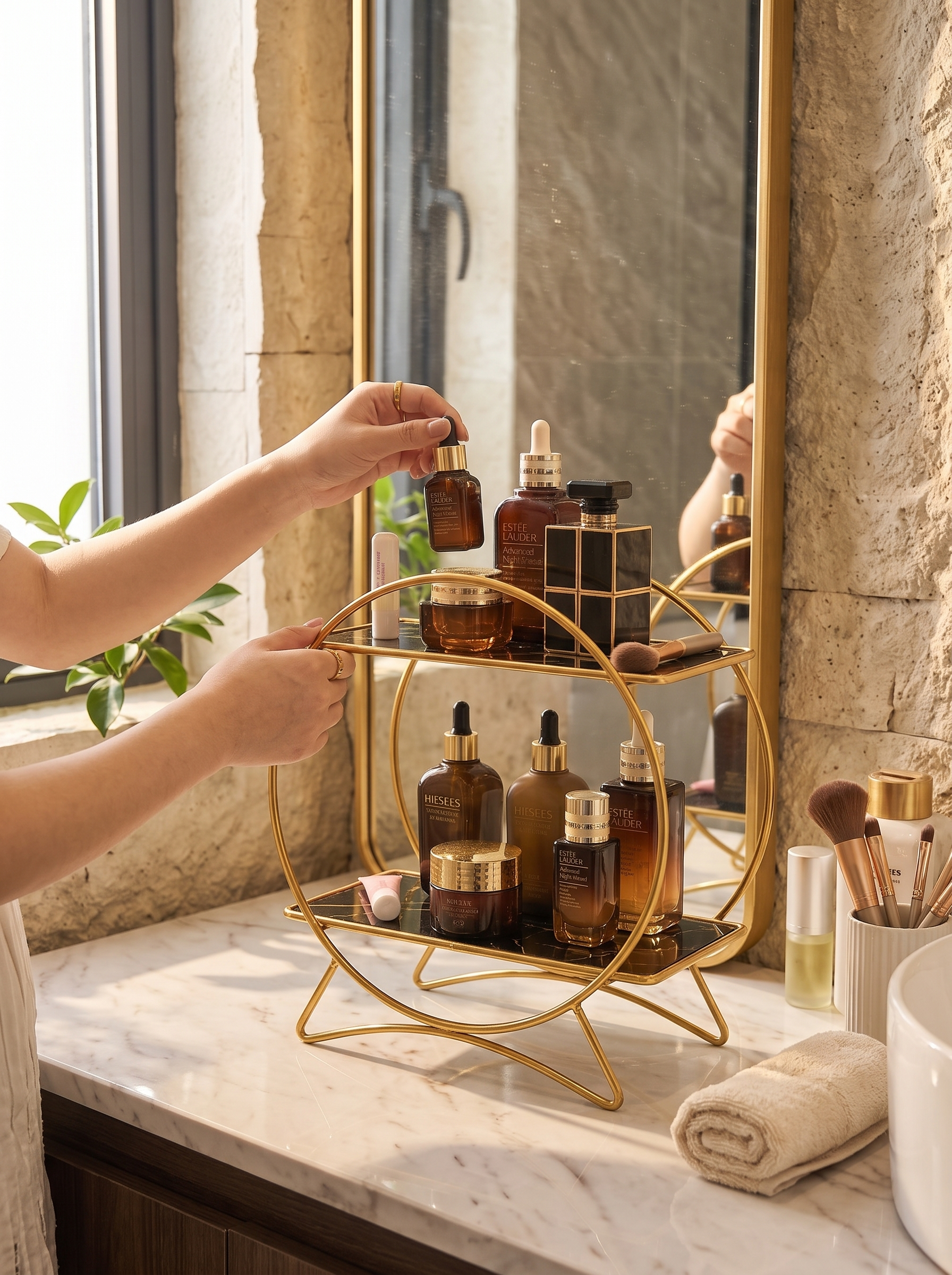 Cat Ear Two Tier Vanity Organiser Win Back Your Vanity