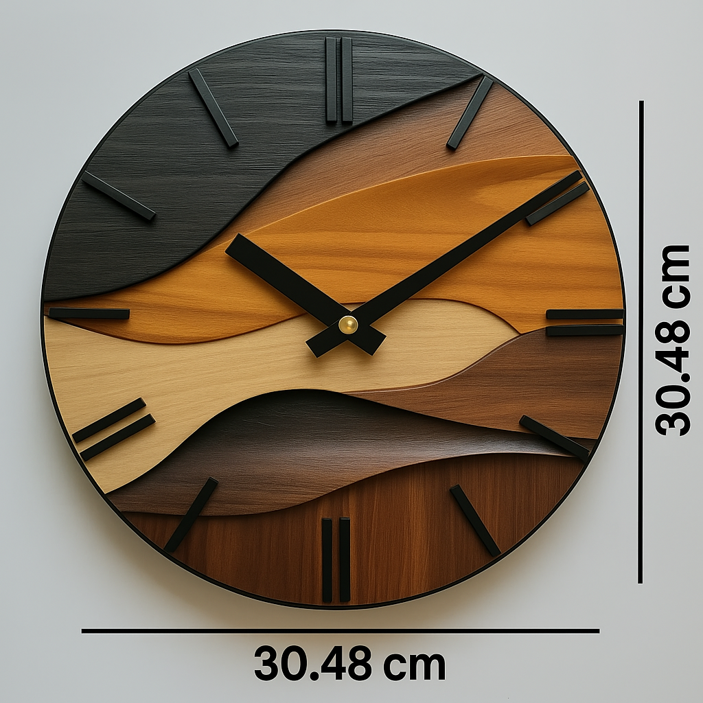Nordic Wood Grain Wall Clock – product image 6