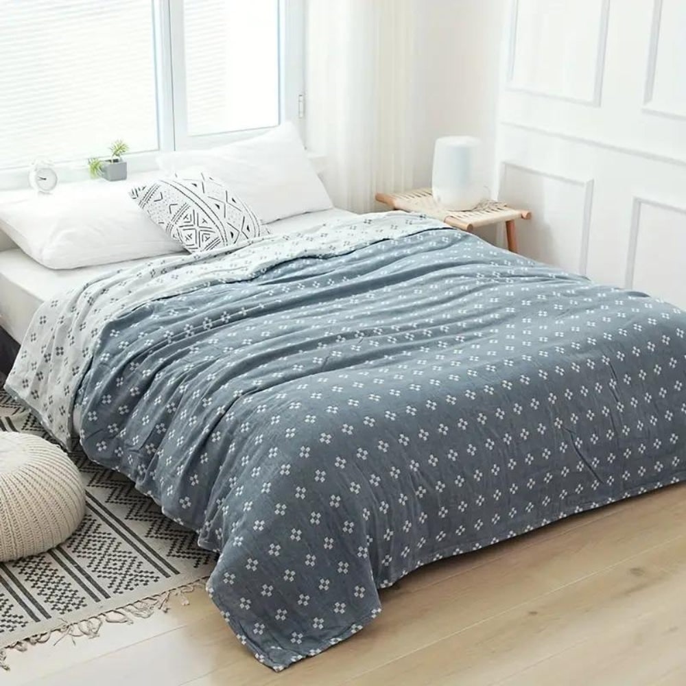 Geometric Weave Cotton Throw – product image 2